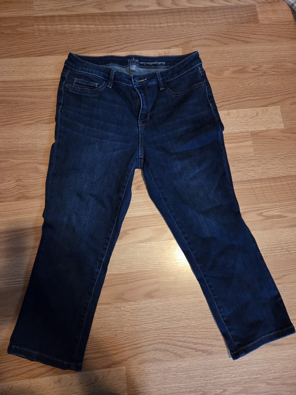 Women's Cropped Straight Jeans - Dark Indigo